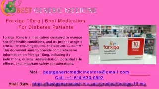 Forxiga 10mg | Empower Your Health Embrace Life