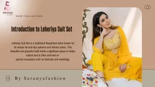 Flowing with Style The Charm of Leheriya Suit Sets