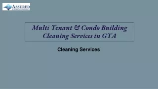 Condo Cleaning Services | Multi Tenant Building Cleaning Services
