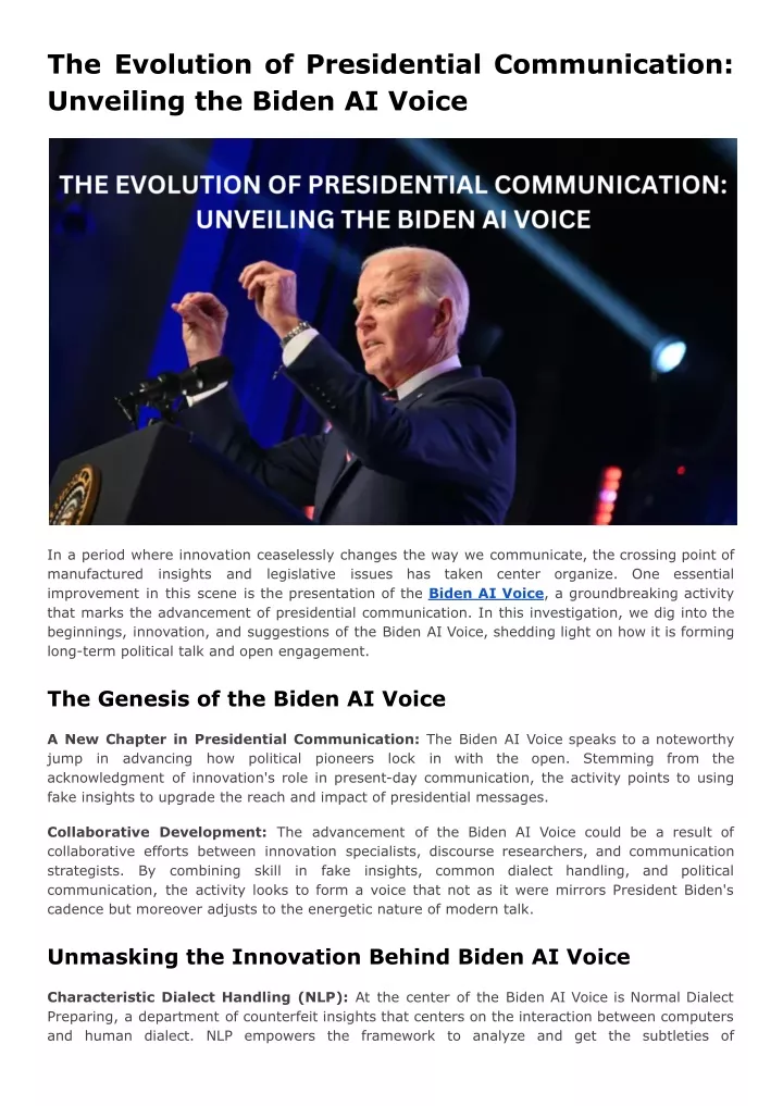 the evolution of presidential communication