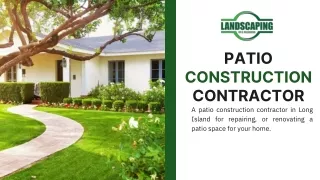 Patio Construction Contractor