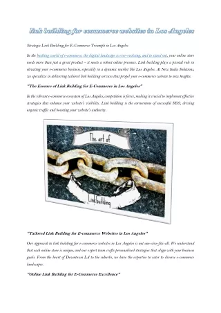 strategic link building for e commerce triumph