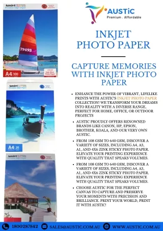 Capture Memories With Inkjet Photo Paper