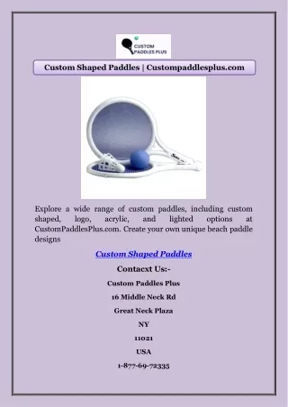 Custom Shaped Paddles | Custompaddlesplus.com