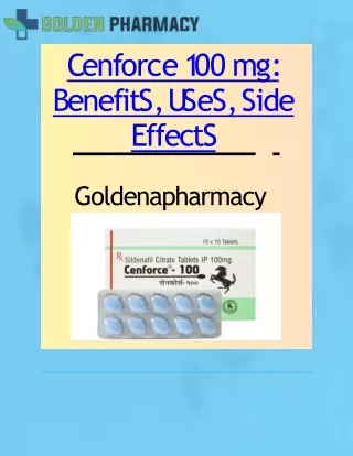 Cenforce 100mg | Igniting Passion and Boosting Confidence in Intimacy
