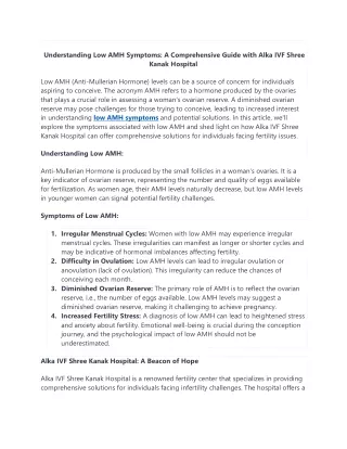 understanding low amh symptoms a comprehensive
