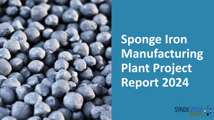 sponge iron manufacturing plant project report 2024