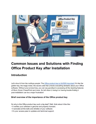 common issues and solutions with finding office