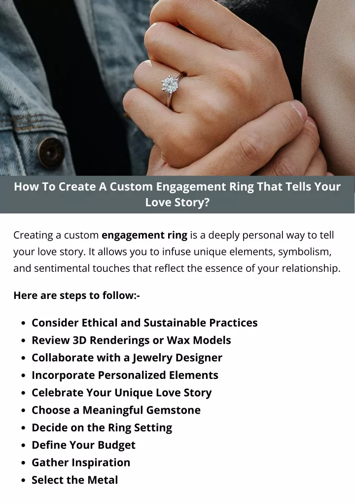 how to create a custom engagement ring that tells