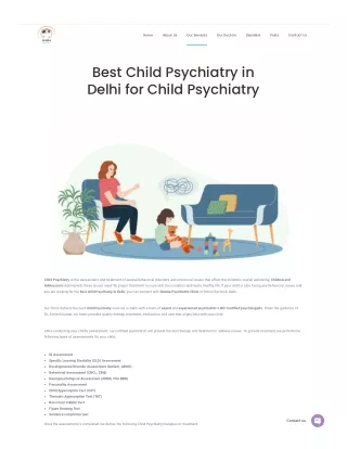 Best Child Psychiatry in Delhi for Child Psychiatry