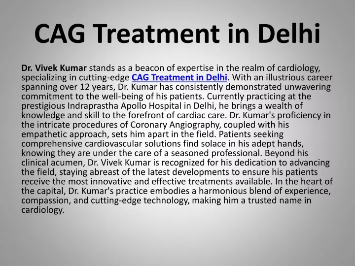 cag treatment in delhi