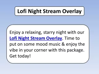 Lofi Night Stream Overlay