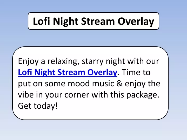 lofi night stream overlay