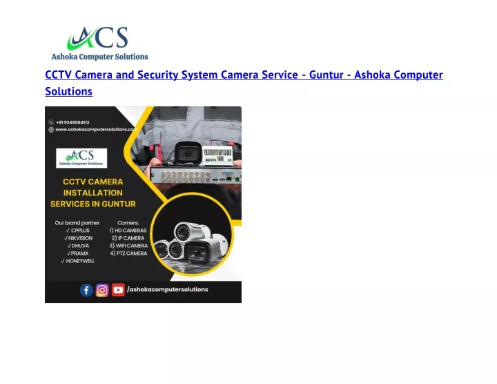 cctv camera and security system camera service