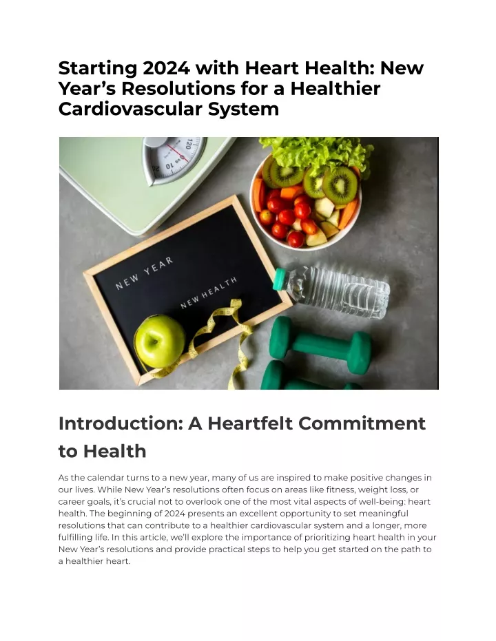 starting 2024 with heart health new year