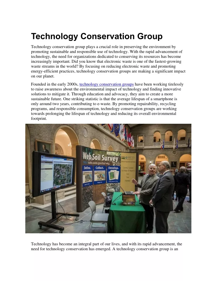technology conservation group