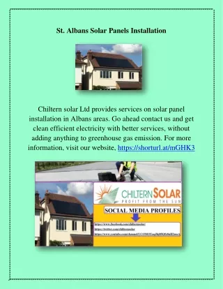 St. Albans Solar Panels Installation, chilternsolar.co.uk