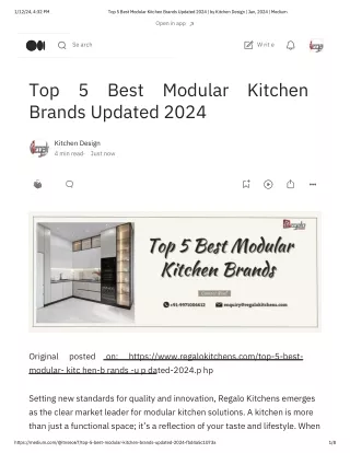 Top 5 Best Modular Kitchen Brands Updated 2024