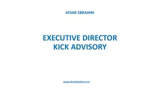 Afsar Ebrahim: Executive Director – KICK Advisory