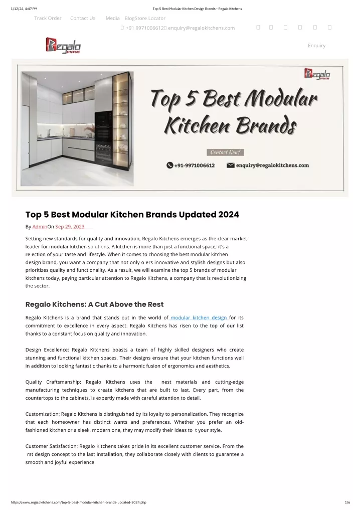 PPT Top 5 Best Modular Kitchen Brands Updated 2024 PowerPoint   1 12 24 4 47 Pm N 