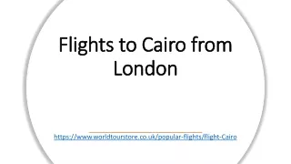 flights to cairo from london