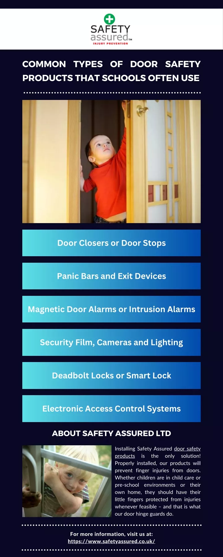 common types of door safety products that schools