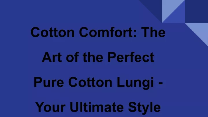 cotton comfort the