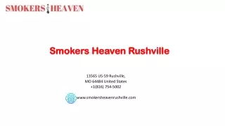 smokers heaven rushville (glass) ppt