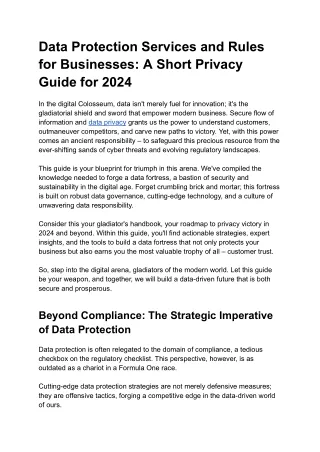 Data Protection Services and Rules for Businesses_ A Short Privacy Guide for 2024