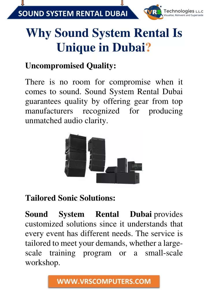 sound system rental dubai