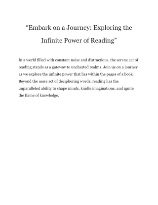 embark on a journey exploring the