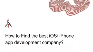 How to Find the best iOS iPhone app development company