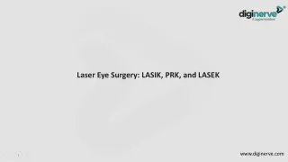 Laser Eye Surgery-LASIK PRK and LASEK