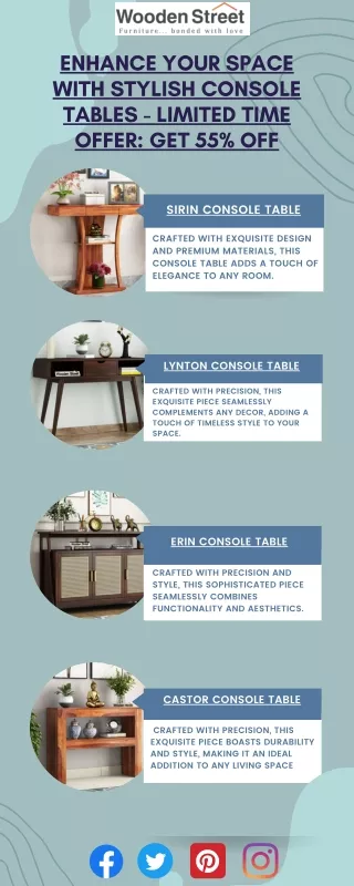 enhance your space with stylish console tables