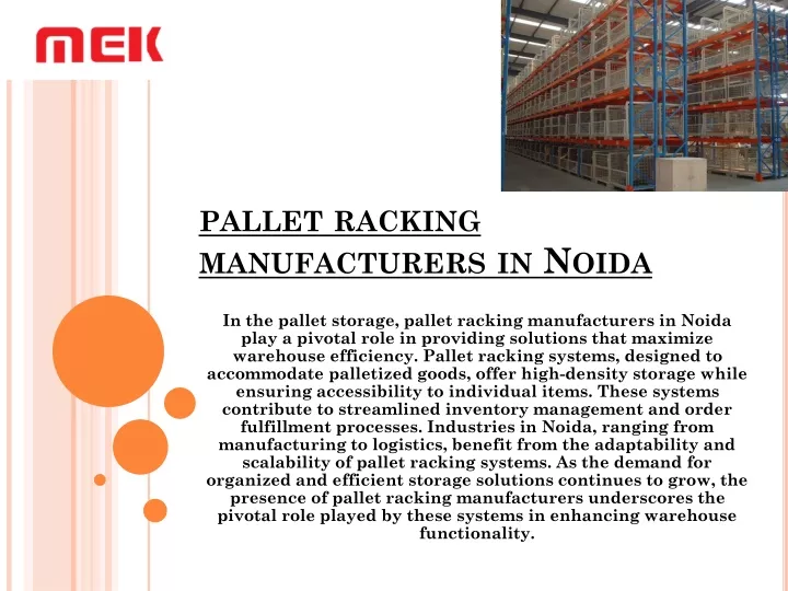 pallet racking manufacturers in noida
