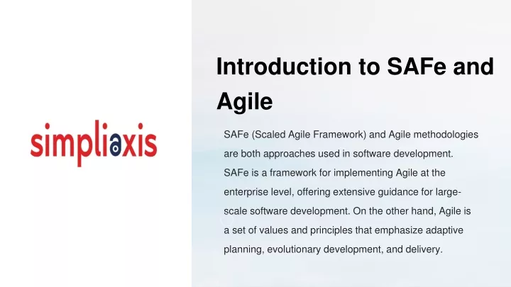 introduction to safe and agile