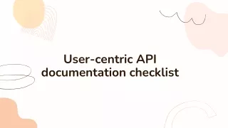 API Documentation Checklist