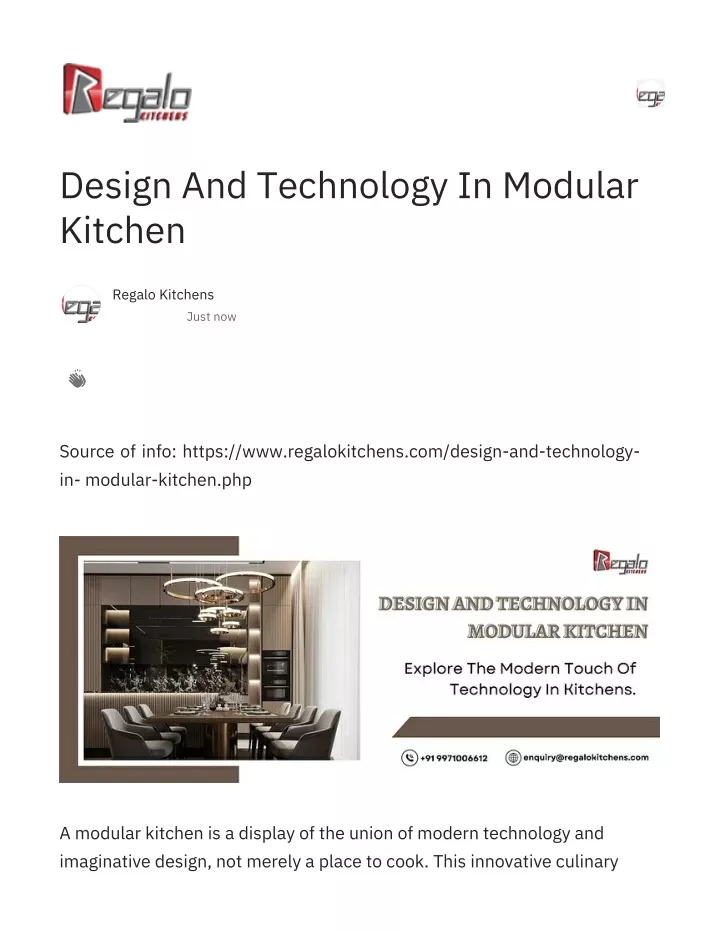 design and technology in modular kitchen