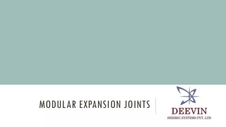 Modular Expansion Joints