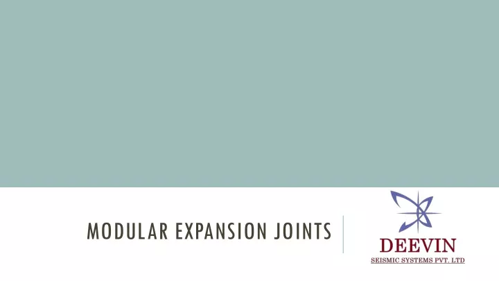 modular expansion joints