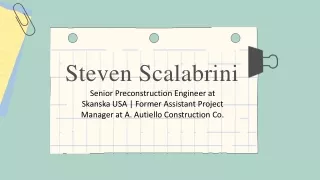 Steven Scalabrini - A Proven Authority From Oakland, NJ