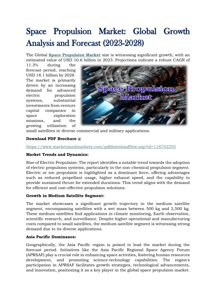 space propulsion market space propulsion market