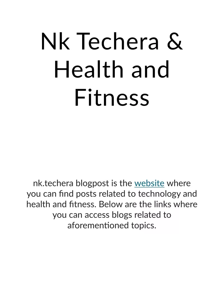 nk techera health and fitness nk techera blogpost