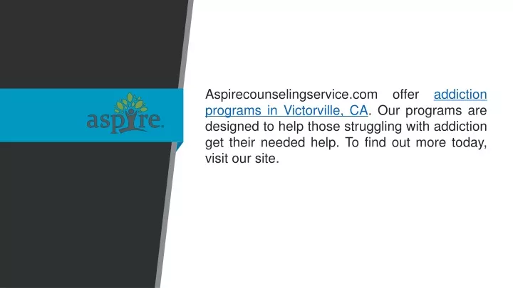 aspirecounselingservice com offer addiction