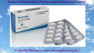 Aromex Tablets by Alpha Pharma (Generic Exemestane Tablets)