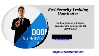 Best Security Training Manchester