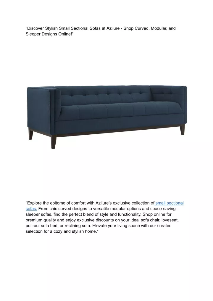 discover stylish small sectional sofas at azilure