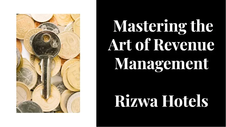 masterlng the art of revenue management management
