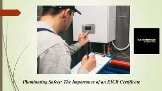 Illuminating Safety The Importance of an EICR Certificate