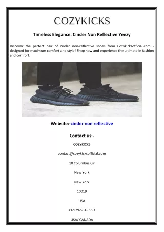 timeless elegance cinder non reflective yeezy